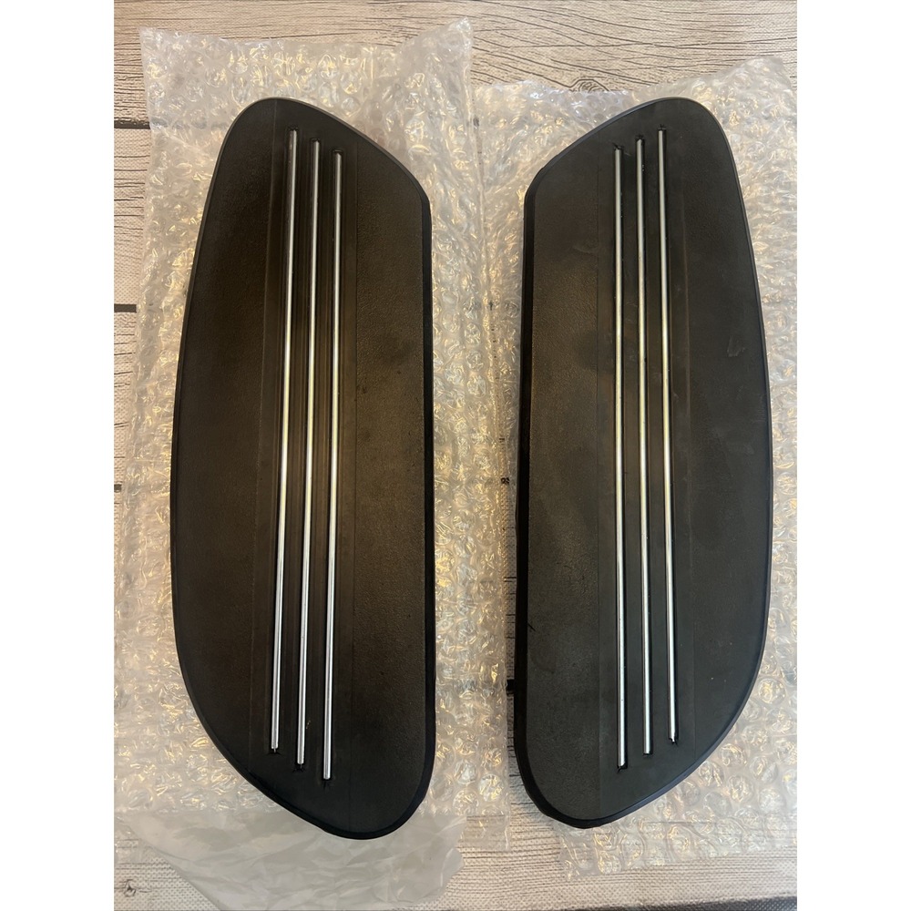 Genuine Harley Black Streamliner Touring Front FloorBoard Inserts Right & Left